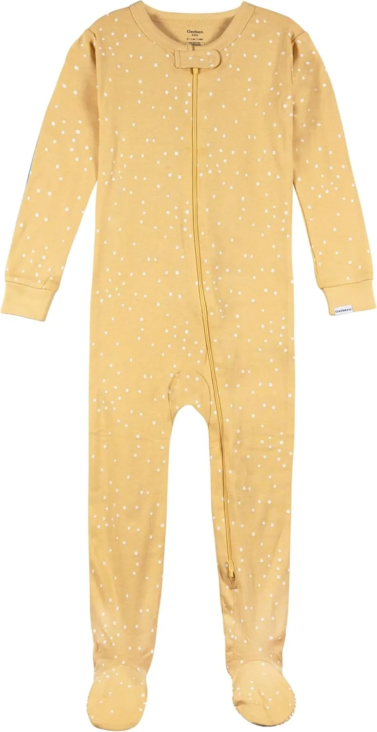 Gerber Unisex-Baby 2-Pack Footed Pajamas