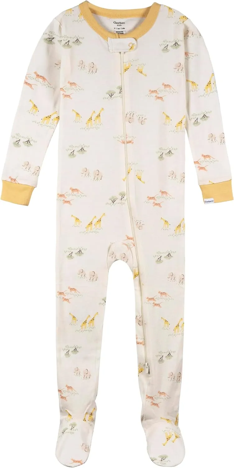 Gerber Unisex-Baby 2-Pack Footed Pajamas