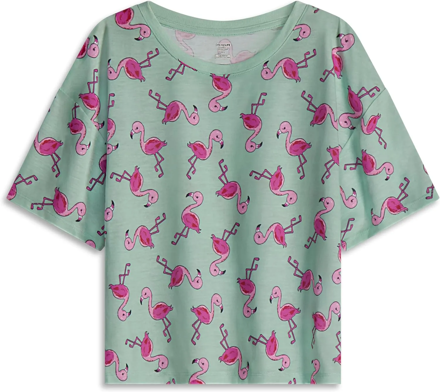 Girls Pajamas Sets- 4-Piece Cute Short Sleeve & Shorts PJ Set, Pink Girls’ Sleepwear, Kids Pajamas Sizes 5-16