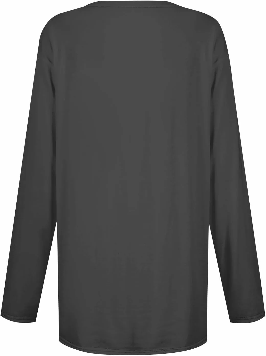GOFULY Womens Dressy Tunic Tops Long Sleeve Crewneck Work Shirts Fall Elegant Blouses Solid Casual Winter Outfit with Pockets