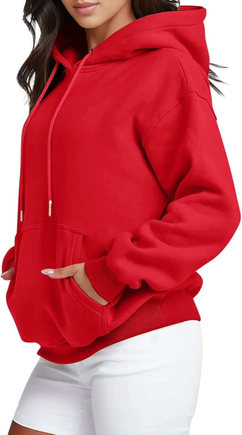 Hasta Women's String Hoodies with Pockets Oversized Lounge Fall Sweatshirt Loose Pullover Tunics Sweater Tops Trendy 2023