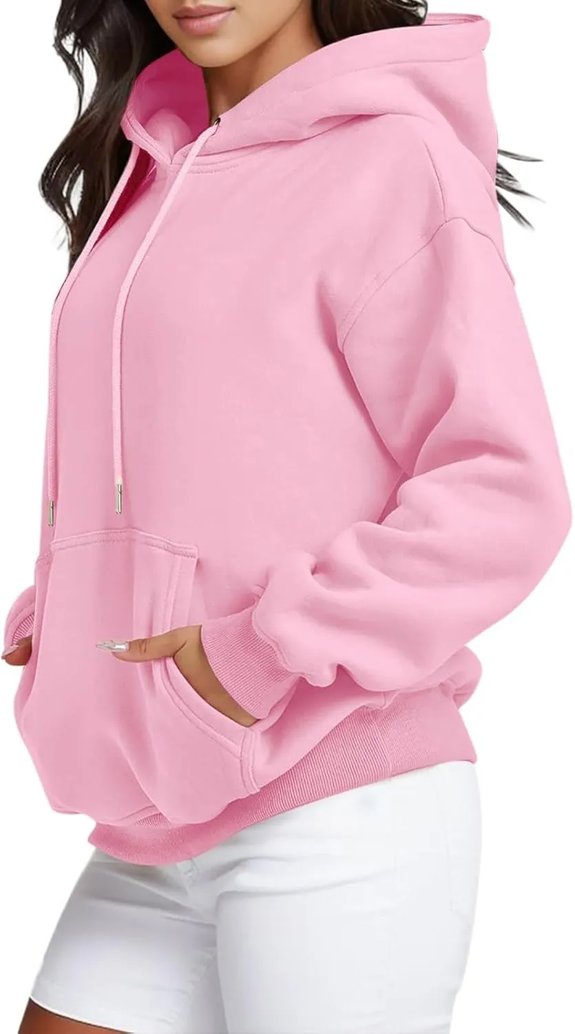 Hasta Women's String Hoodies with Pockets Oversized Lounge Fall Sweatshirt Loose Pullover Tunics Sweater Tops Trendy 2023
