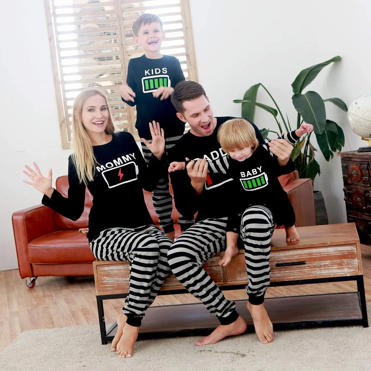 Holiday Family Matching Pajamas Christmas Pjs Set Long Sleeve Tops Xmas Pajamas Pant Cute Family Jammies