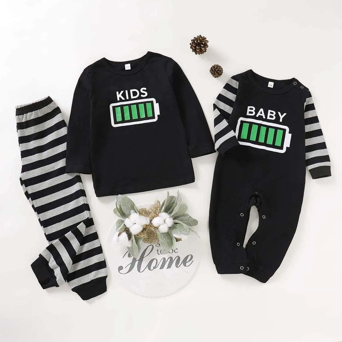 Holiday Family Matching Pajamas Christmas Pjs Set Long Sleeve Tops Xmas Pajamas Pant Cute Family Jammies