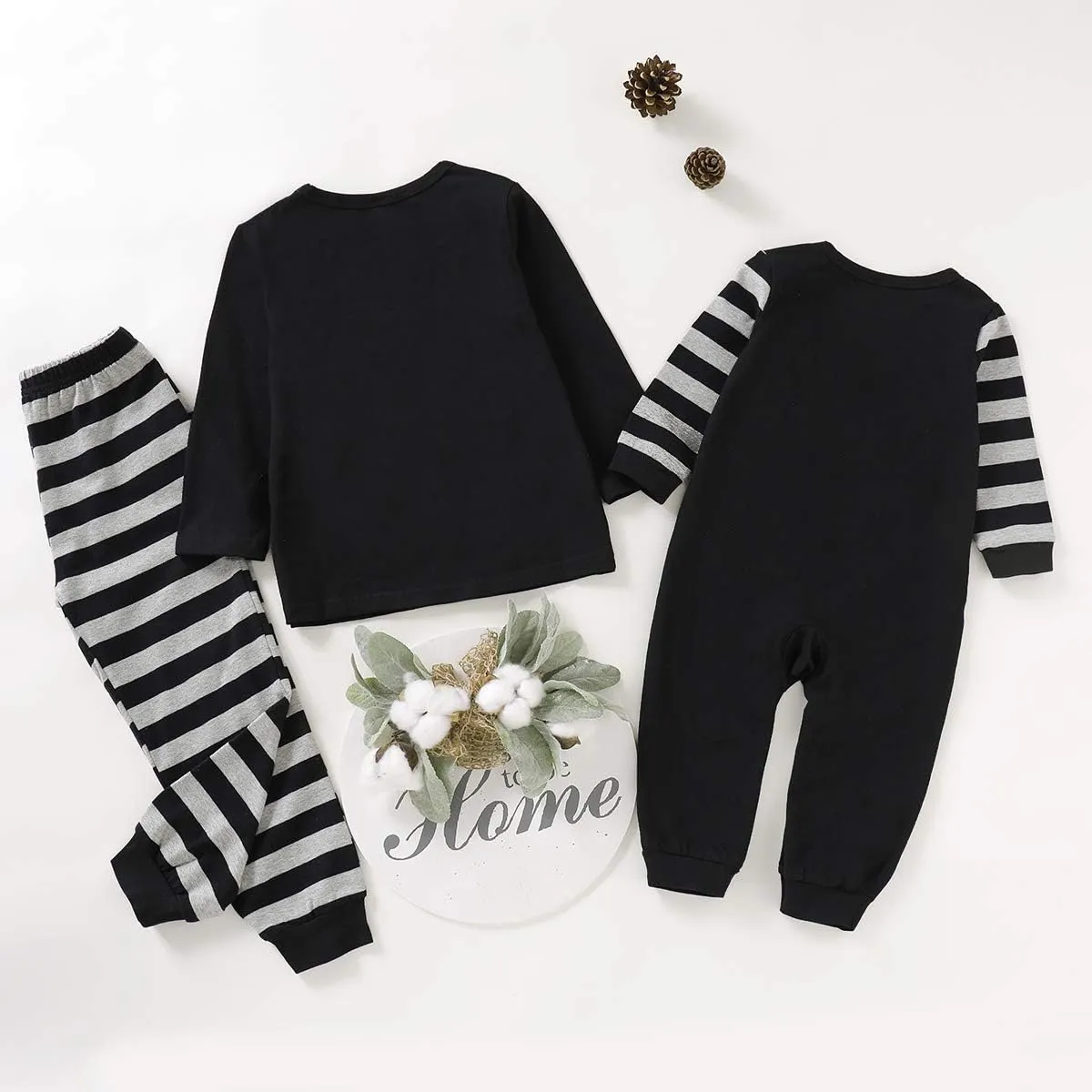 Holiday Family Matching Pajamas Christmas Pjs Set Long Sleeve Tops Xmas Pajamas Pant Cute Family Jammies