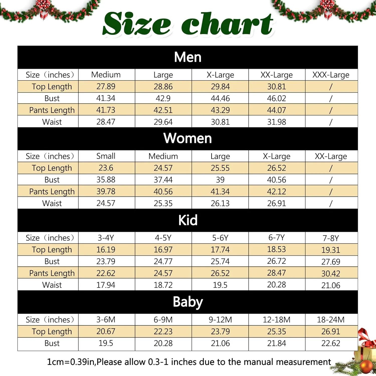 Holiday Family Matching Pajamas Christmas Pjs Set Long Sleeve Tops Xmas Pajamas Pant Cute Family Jammies