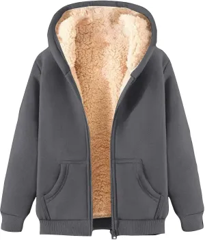 JOFOW zip up hoodie women cropped sweatshirt trendy queen hoodie womens fleece zip up jacket