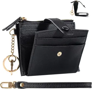 Keychain Wallet Wristlet Small Credit Card Holder Bracelet Key Chain Purse Bangle Tassel Beads Key Rings for Women