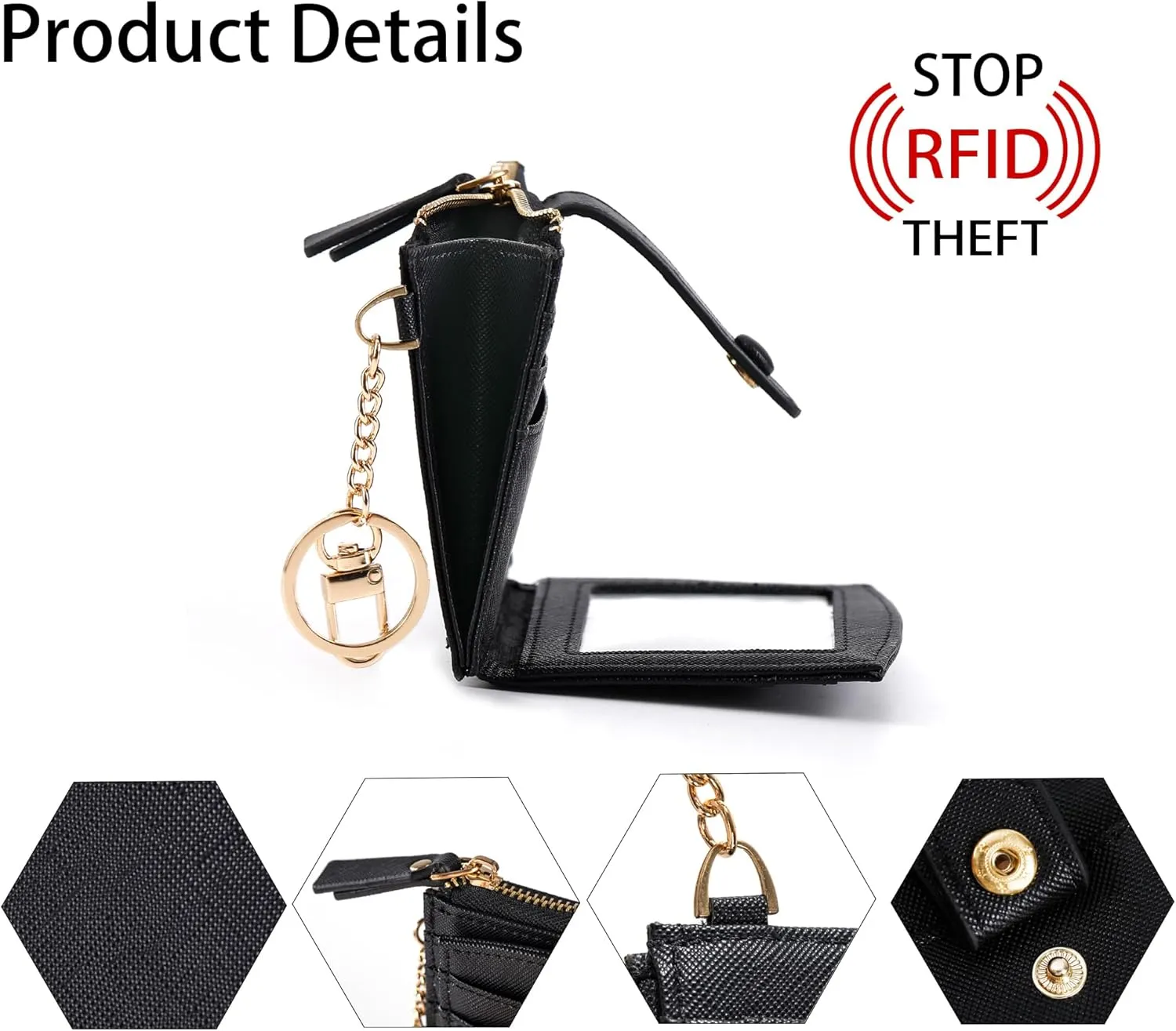 Keychain Wallet Wristlet Small Credit Card Holder Bracelet Key Chain Purse Bangle Tassel Beads Key Rings for Women