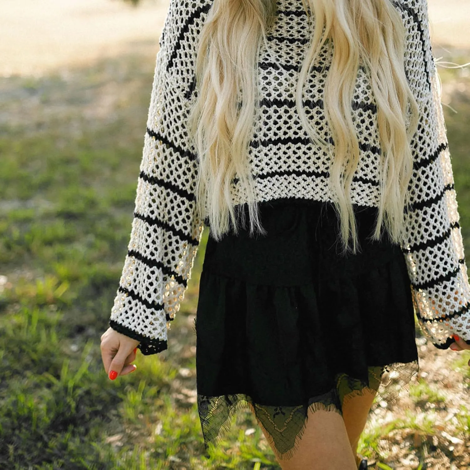 Lace Trim Mini Skirt for Women Pleated Lace Half Slips Extender Tiered Ruffle Flowy Short Skirts Underskirts