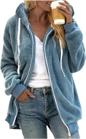 LCMTWX Women 2023 Fall Winter Fleece Jackets Fleece Sleeve Plus Size Women Women's Coat Womens Winter Coat Fall Jackets for