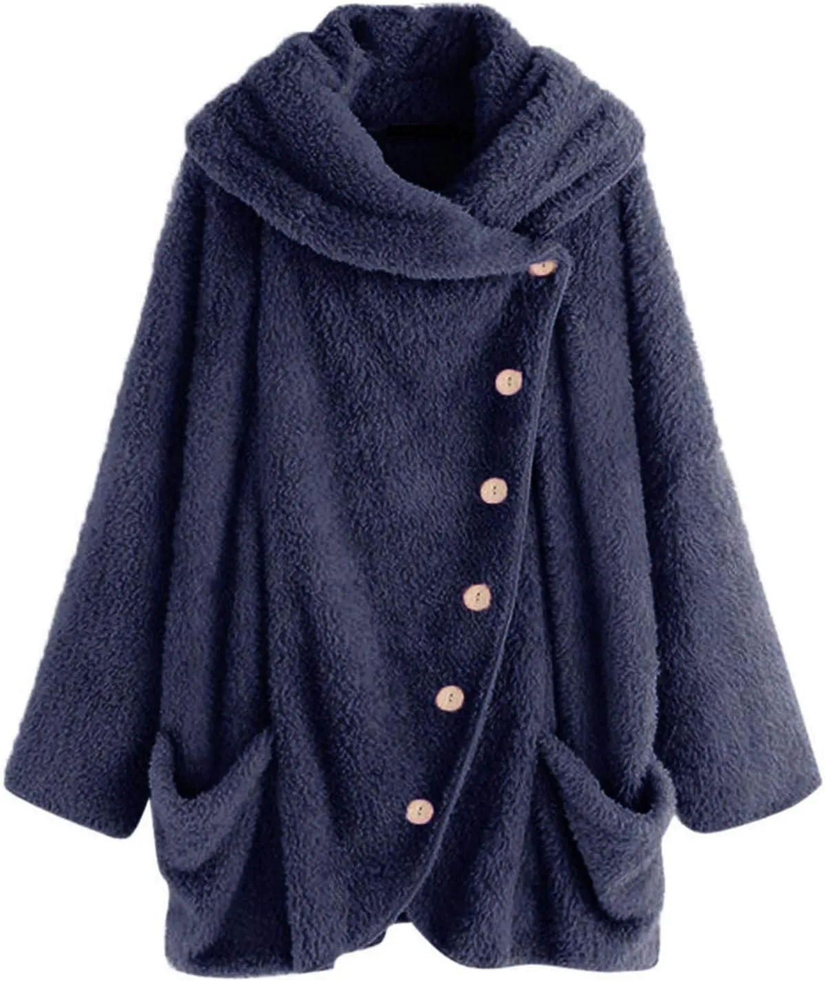 LCMTWX Womens 2023 Winter Fuzzy Fleece Jacket Fleece Sleeve Plus Size Women Women's Coat Solid Oversized Fuzzy Fleece De
