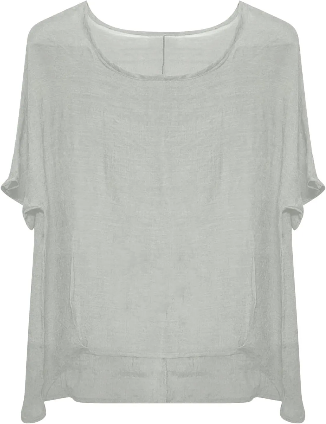 Linen Shirts for Women Summer 2025 Trendy Plus Size Crewneck Short Sleeve Cute Tops Casual Loose Fit Comfy Blouses