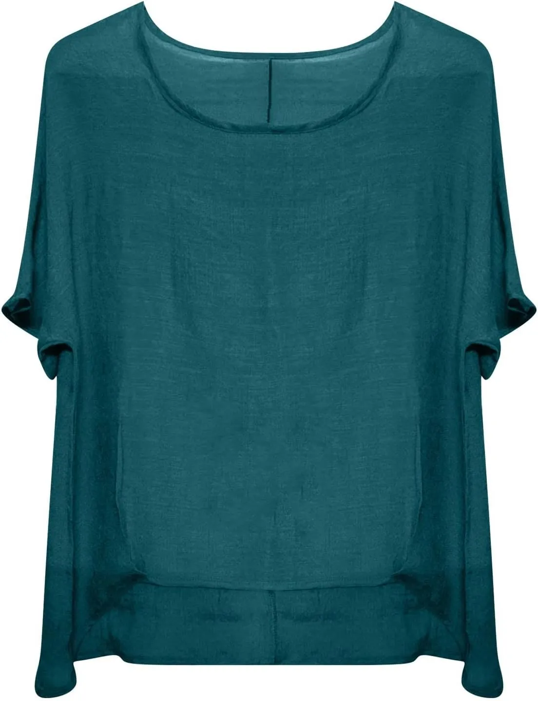 Linen Shirts for Women Summer 2025 Trendy Plus Size Crewneck Short Sleeve Cute Tops Casual Loose Fit Comfy Blouses