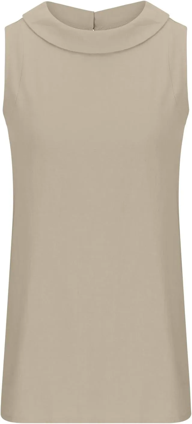 Linen Tank Tops for Women Sleeveless Casual Crew Neck Blouse Fashion Solid Color Loose T-Shirts Summer Clothes