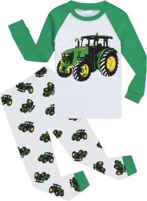 Little Hand Boys Pajamas 2 Pieces Snug-fit Long Set 100% Cotton Toddler Pjs Sleepwear Size 2-10 Years