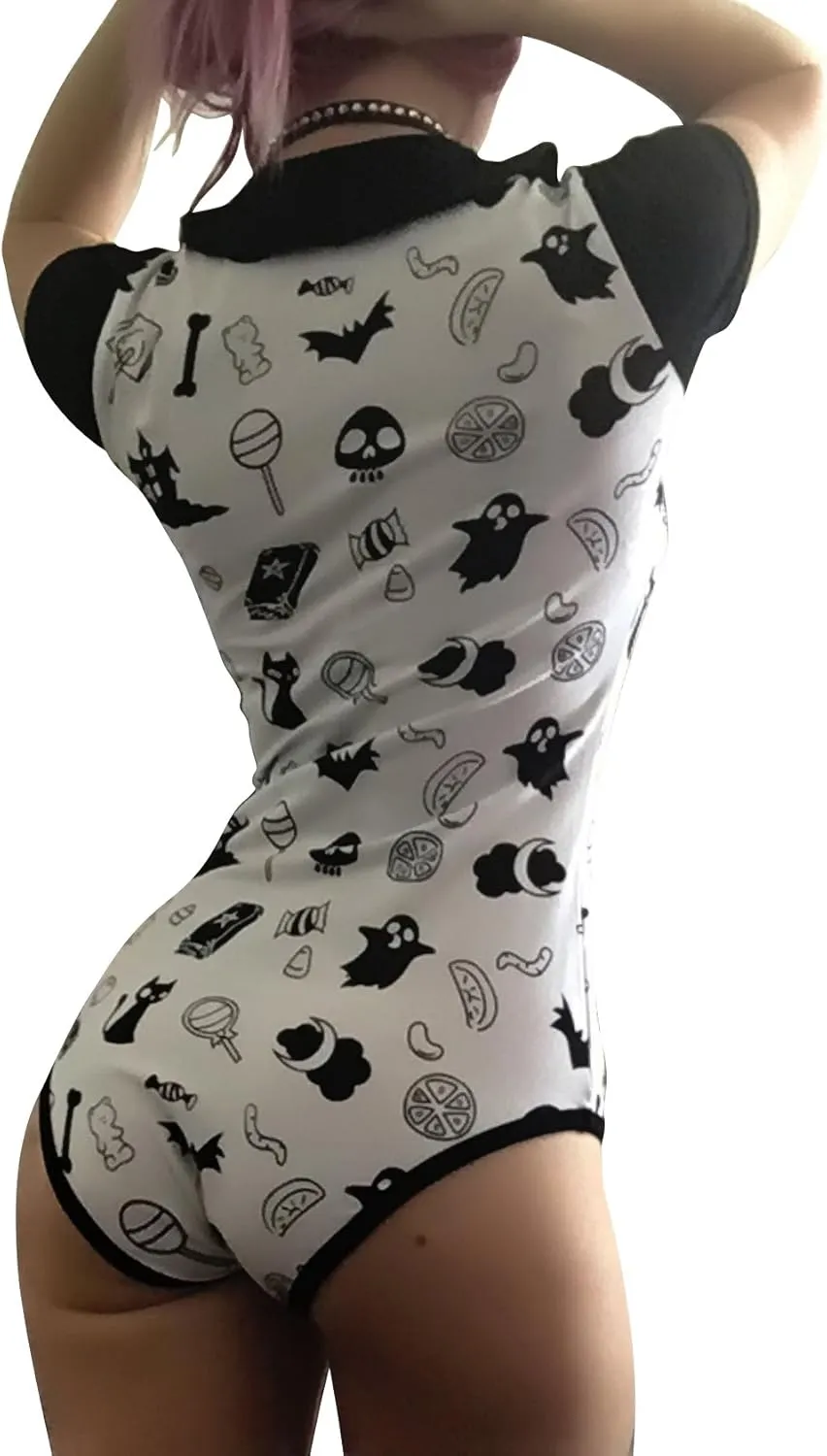 Littleforbig Cotton Romper Onesie Pajamas Bodysuit - Halloween