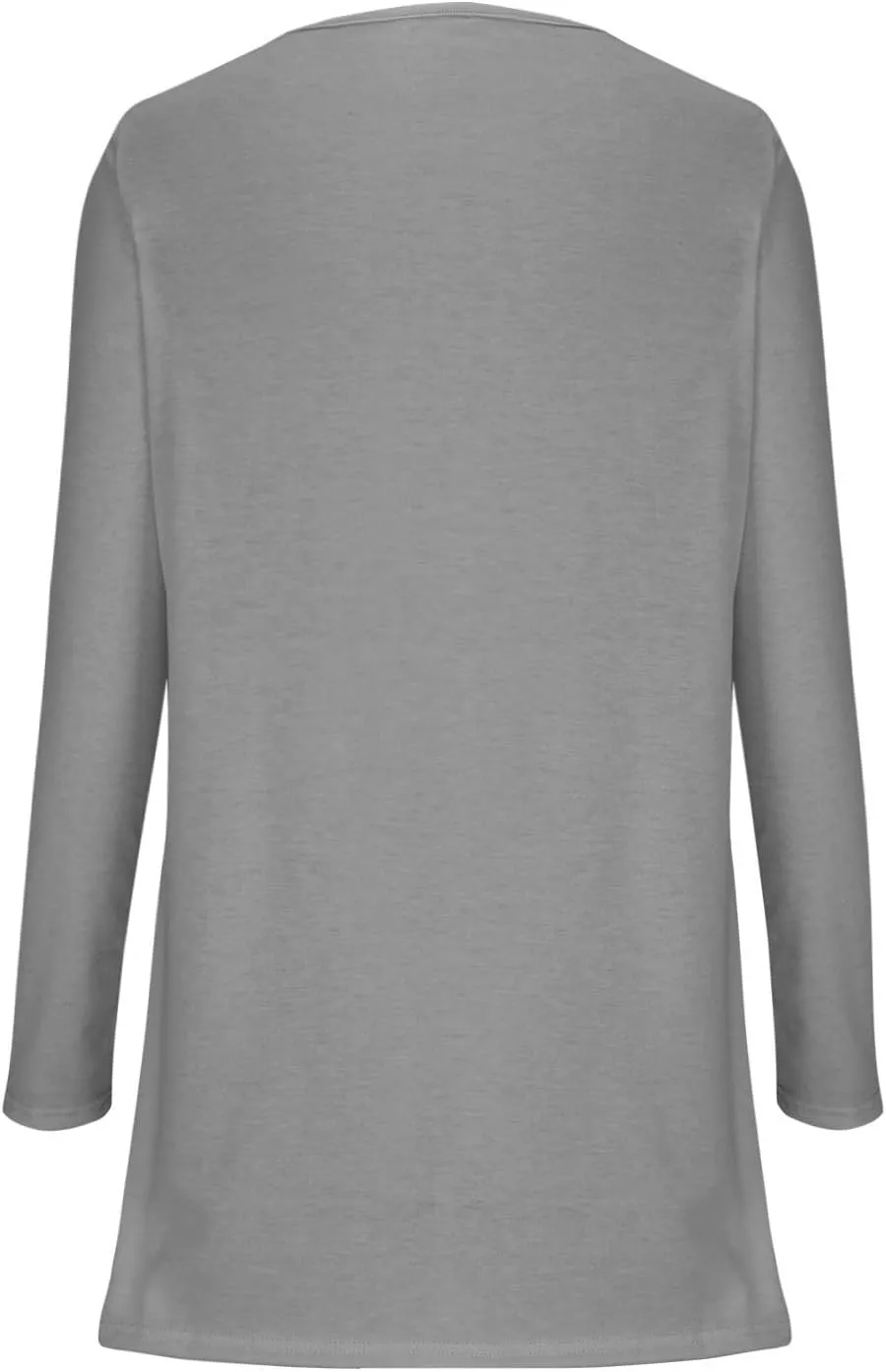 Long Sleeve Tunic Tops for Women Plus Size Round Neck Flowy Asymmetrical Hem Pullover T Shirts Blouse for Leggings