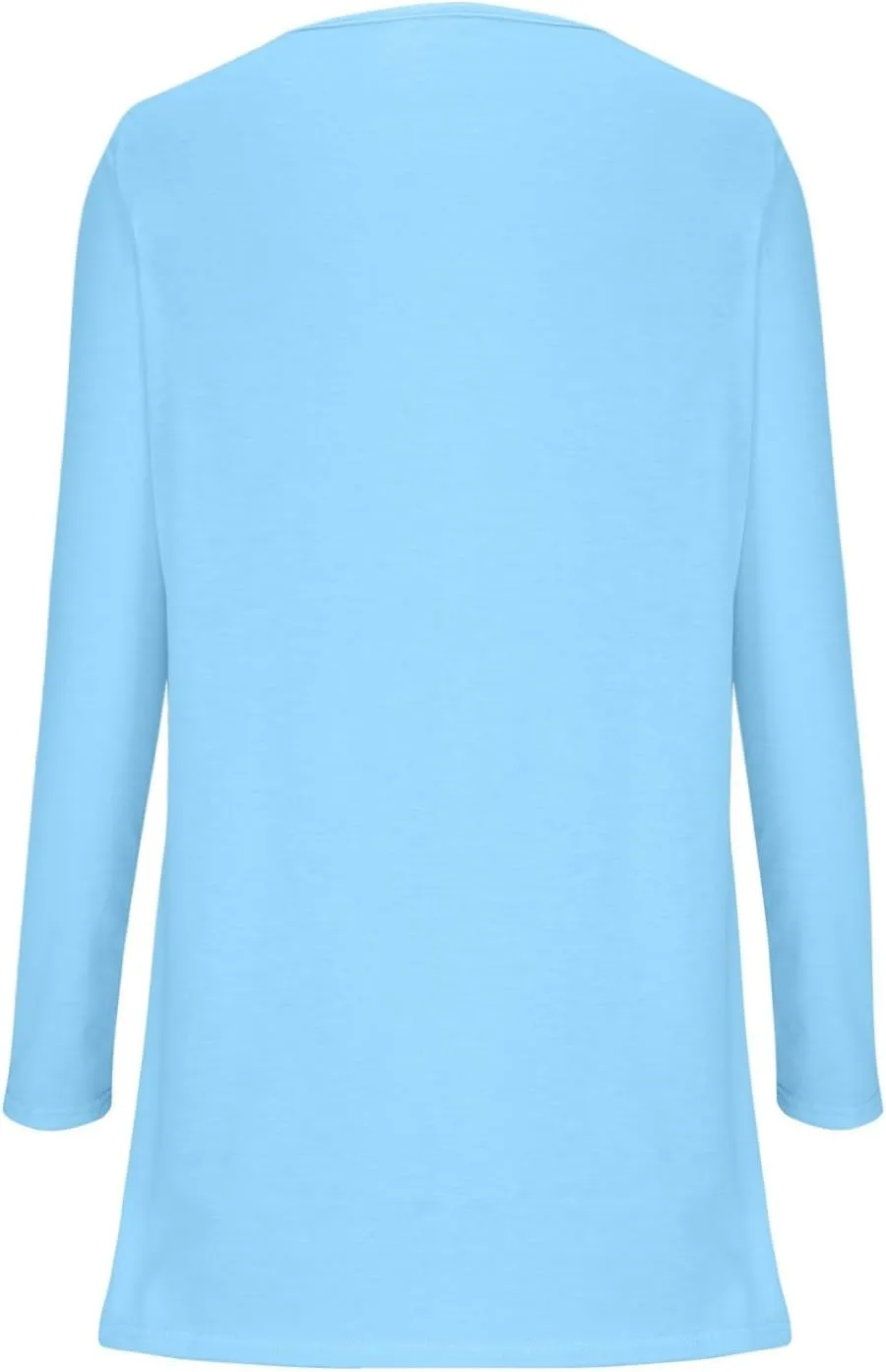 Long Sleeve Tunic Tops for Women Plus Size Round Neck Flowy Asymmetrical Hem Pullover T Shirts Blouse for Leggings