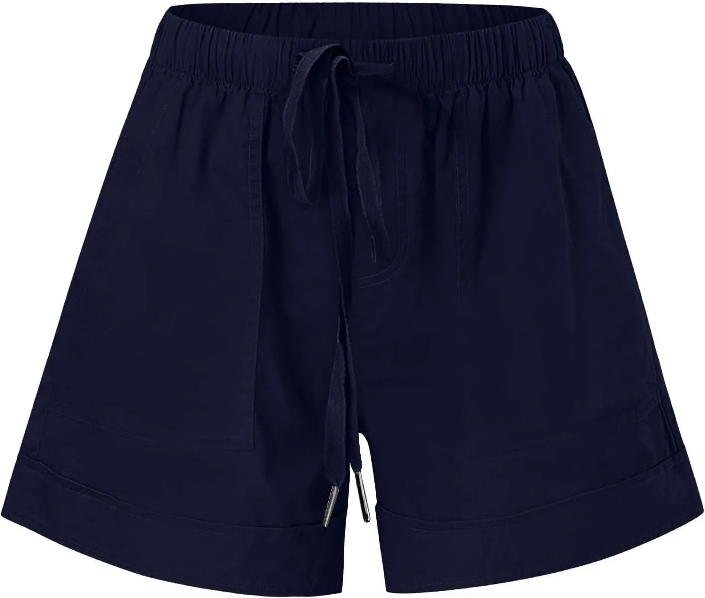 LRMQS Shorts for Women Trendy 2024 Casual Summer Drawstring Shorts with Pockets Beach Loose Elastic Waist Vacation Clothes