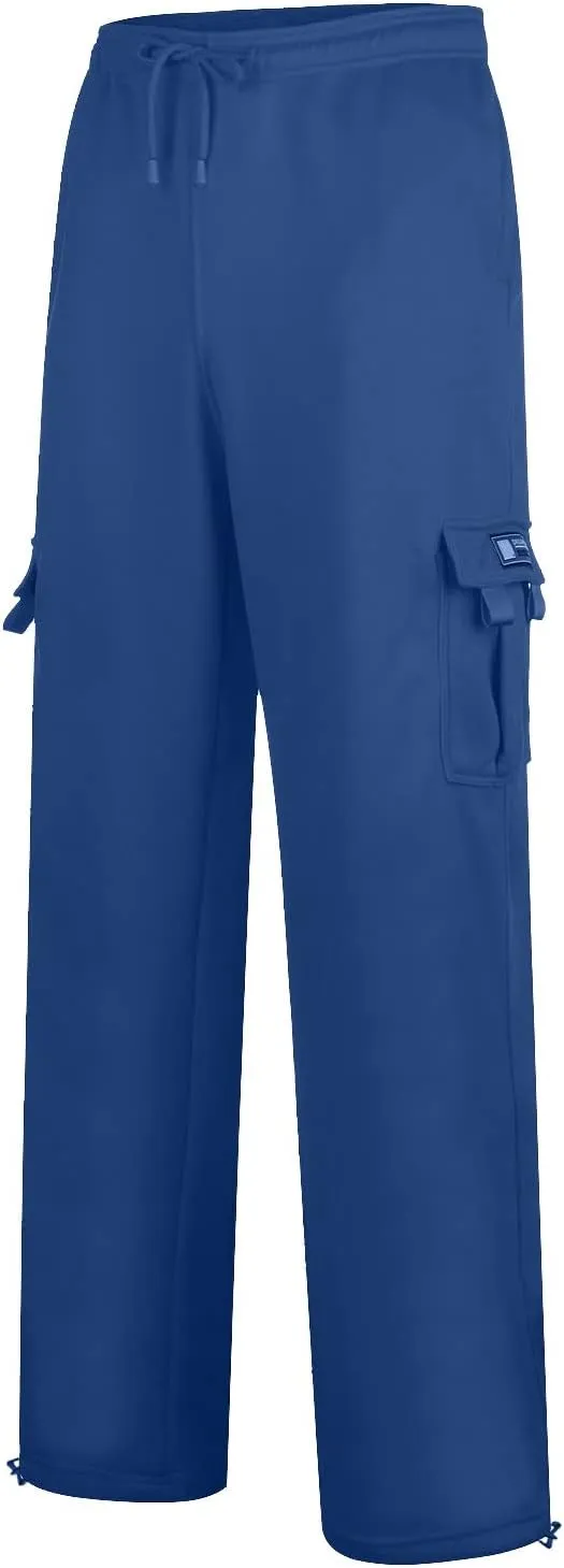 Men Cargo Combat Work Pant Yoga Jogger Summer Soft Sweat Pants Loose Open Hem Elastic Waist Lounge Pants