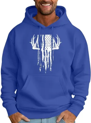 Mens American Flag Graphic Hoodie Casual Patriotic Hooded Sweatshirts Outdoor Fashion Shirts Long Sleeve Spring Tops
