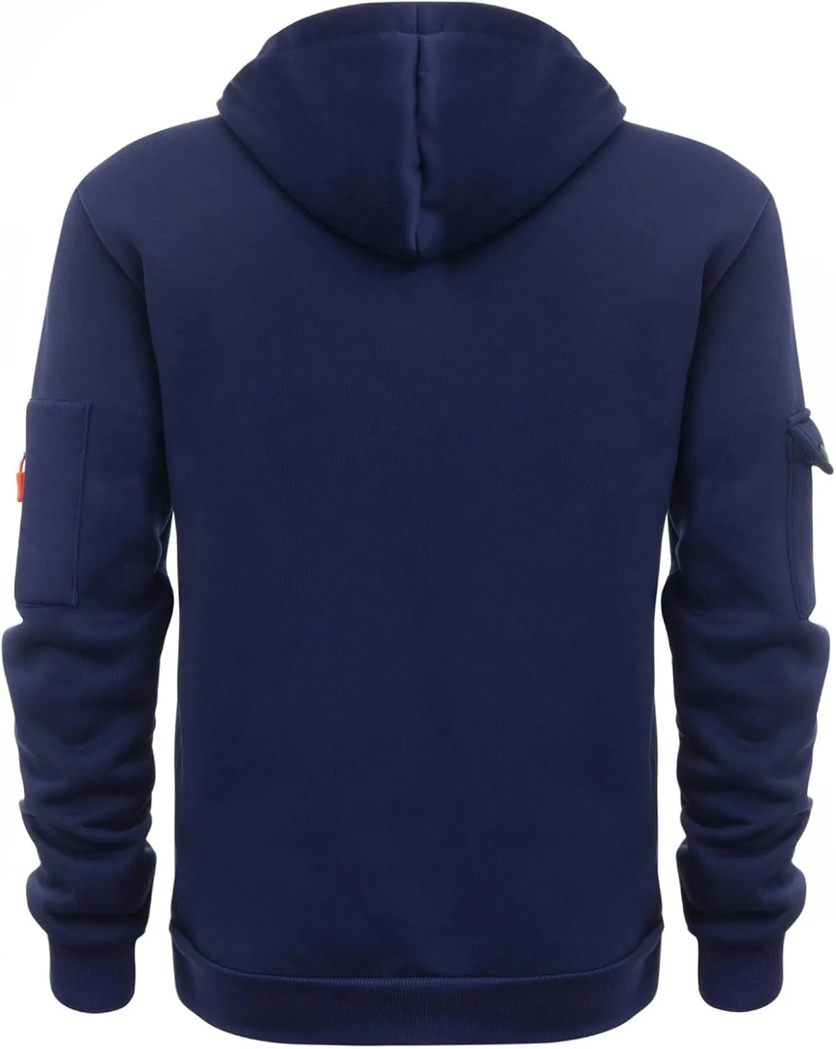 Men's Blue, Black, Brown Polyester Classic Hoodie with Half Sleeve and Hooded Neck