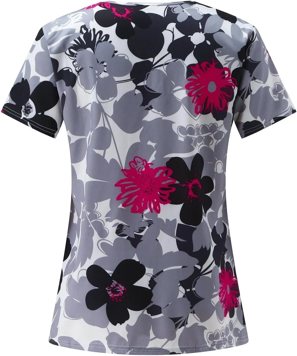OIOLOYJM Plus Size Scrubs for Women Nurse Gifts Printed Tops Medical Nursing Stretchy Shirts