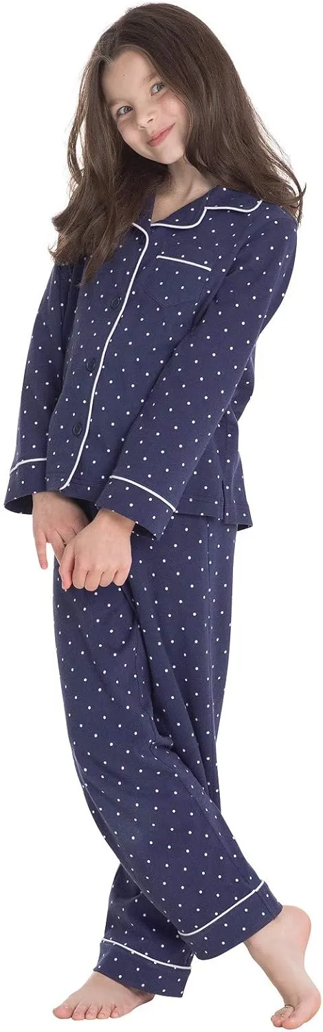 PajamaGram Pajamas for Kids - Kids Long Sleeve Button Down Pajamas with Pants