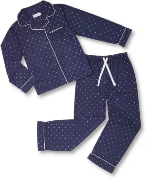 PajamaGram Pajamas for Kids - Kids Long Sleeve Button Down Pajamas with Pants