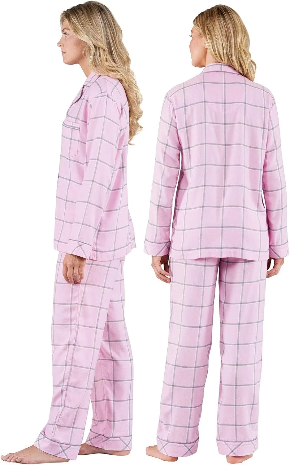 PajamaGram World's Softest Flannel Women's Boyfriend Pajamas