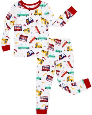 PATPAT Baby Pajama Sets with Bamboo Viscose, Snug fit Cooling Pjs for Girls Boys Kids Toddler, Cool-touch Sleepers Sleepwear