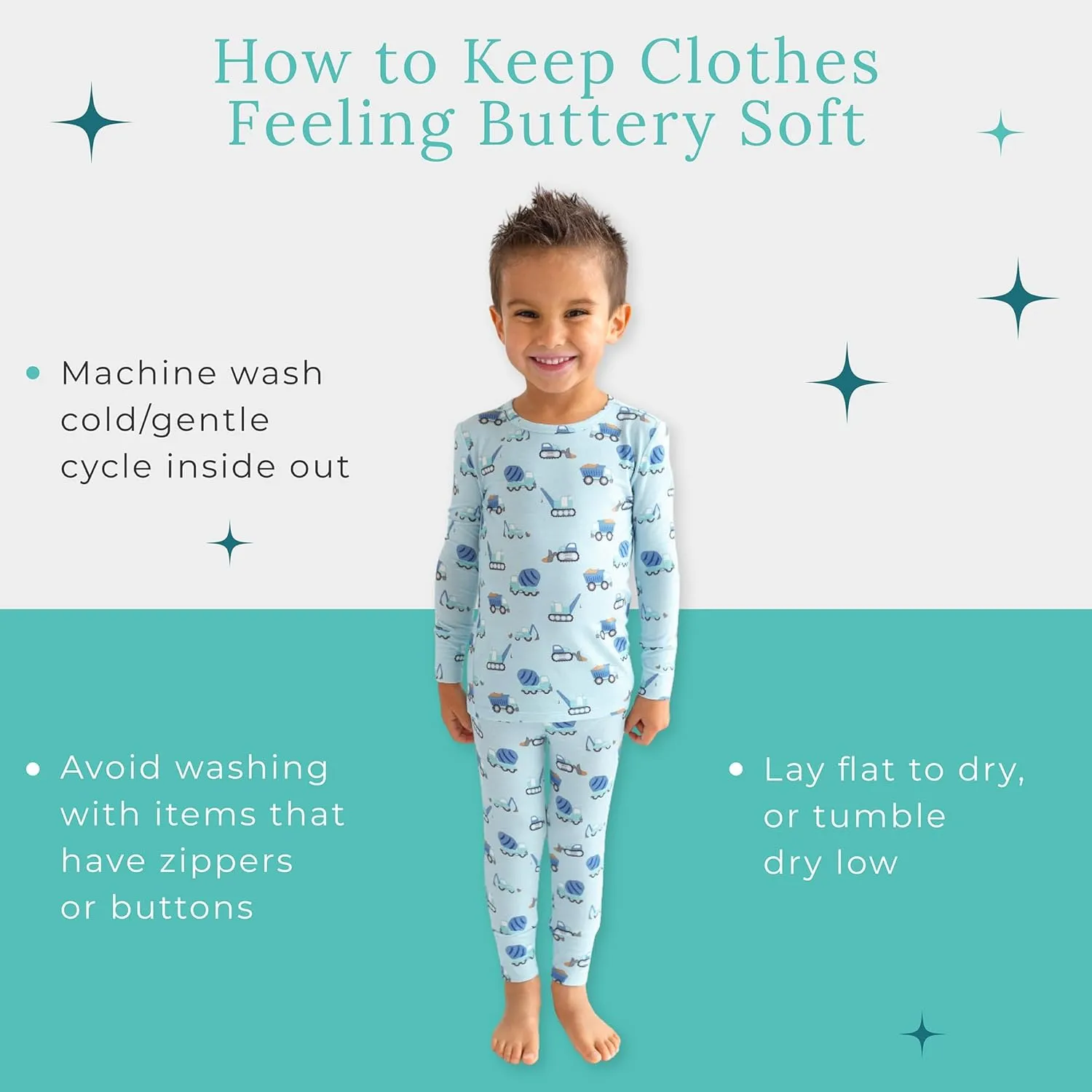 Posh Peanut Boys Pajamas - PJs for Kids Made of Soft Viscose from Bamboo, Long Sleeve Toddler PJs & Matching Boys Pajama Sets