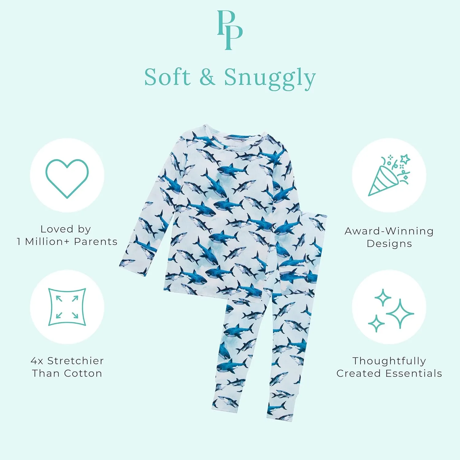 Posh Peanut Boys Pajamas - PJs for Kids Made of Soft Viscose from Bamboo, Long Sleeve Toddler PJs & Matching Boys Pajama Sets