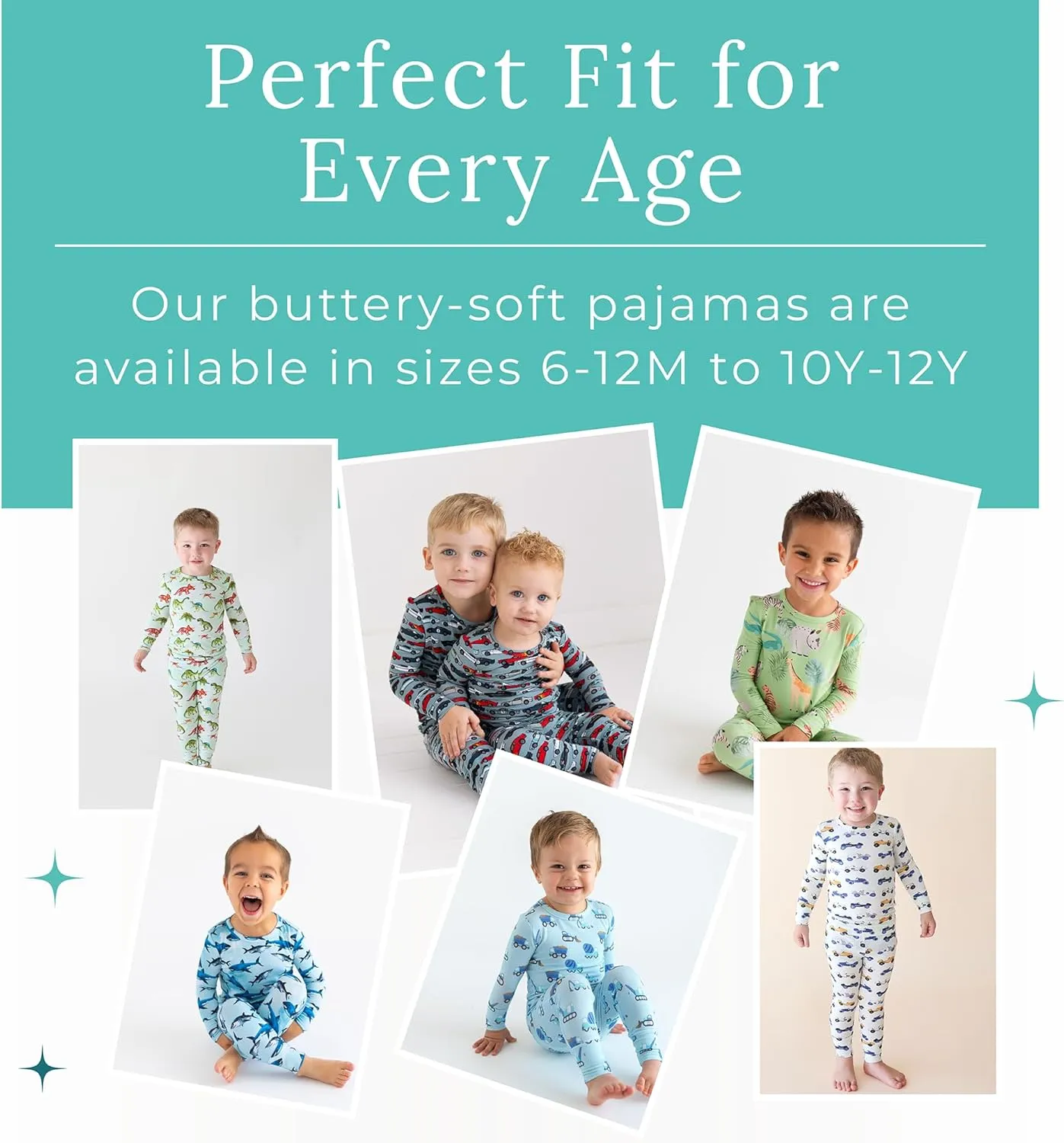 Posh Peanut Boys Pajamas - PJs for Kids Made of Soft Viscose from Bamboo, Long Sleeve Toddler PJs & Matching Boys Pajama Sets