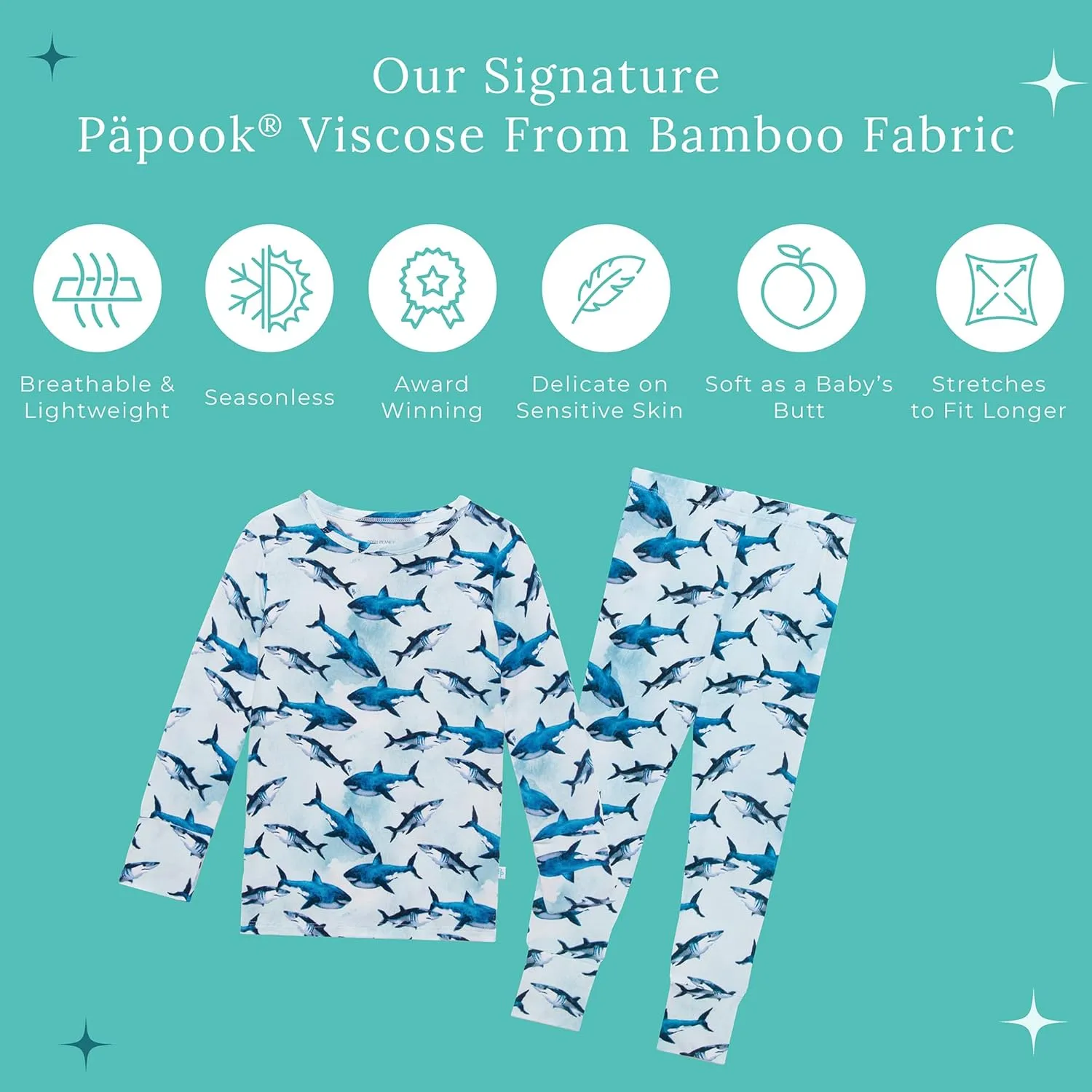Posh Peanut Boys Pajamas - PJs for Kids Made of Soft Viscose from Bamboo, Long Sleeve Toddler PJs & Matching Boys Pajama Sets