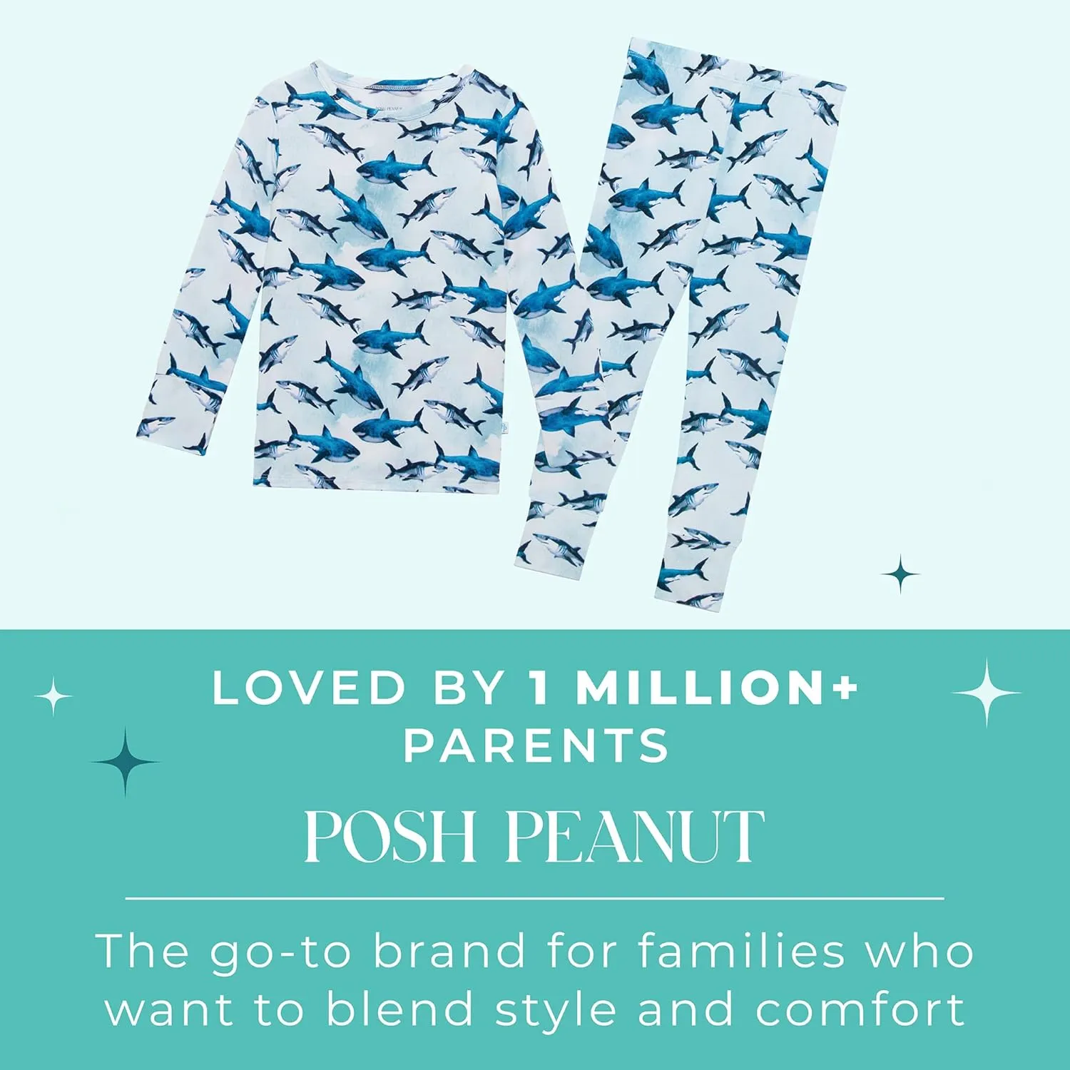 Posh Peanut Boys Pajamas - PJs for Kids Made of Soft Viscose from Bamboo, Long Sleeve Toddler PJs & Matching Boys Pajama Sets