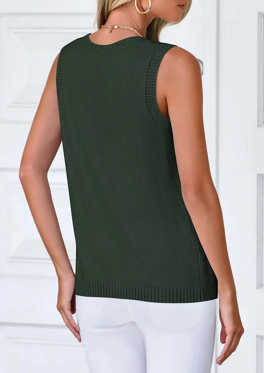 PRETTYGARDEN Sweater Vest Women 2025 Spring Summer Casual Lightweight Knit Sleeveless Button Down Tank Tops Trendy Clothes