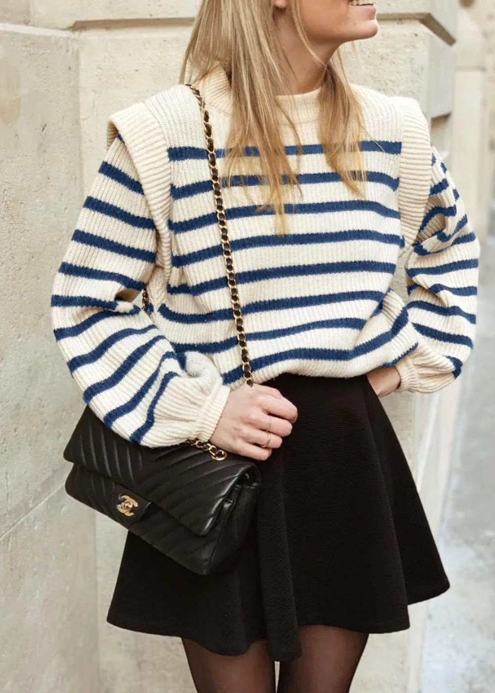 PRETTYGARDEN Women's Sweaters Casual Long Lantern Sleeve Crewneck Ribbed Knit Pullover Striped Jumper Tops Blouse