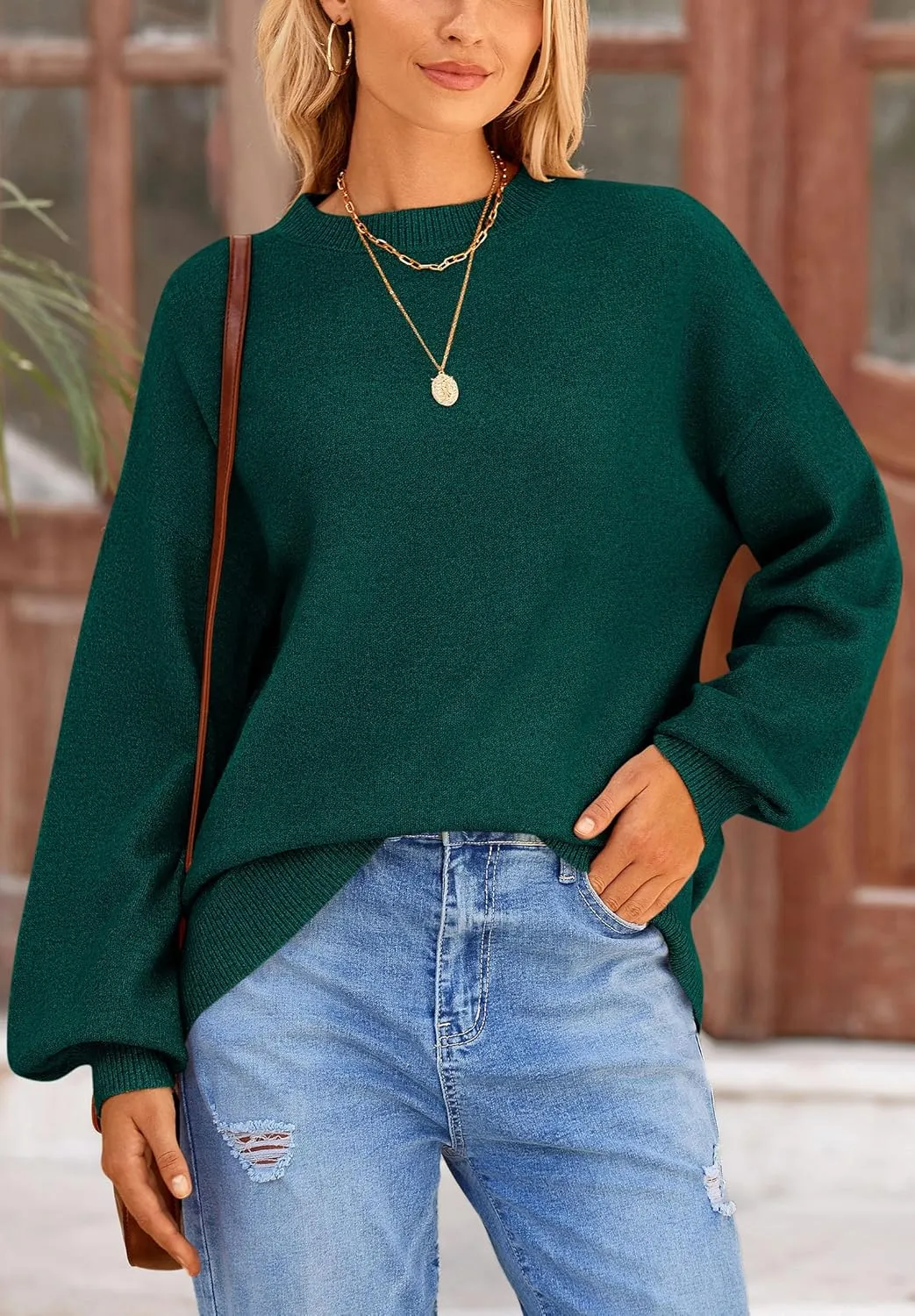 PRETTYGARDEN Women's Winter Sweaters Casual Crew Neck Long Sleeve Pullover Ribbed Knit Loose Fit Sweater Tops