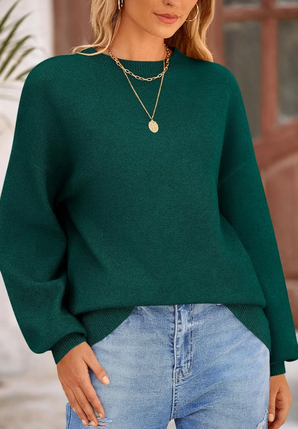 PRETTYGARDEN Women's Winter Sweaters Casual Crew Neck Long Sleeve Pullover Ribbed Knit Loose Fit Sweater Tops