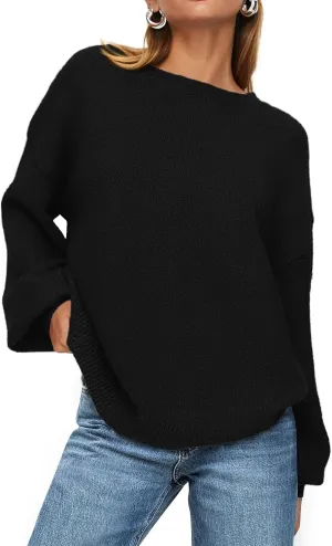 PRETTYGARDEN Women's Winter Sweaters Casual Crew Neck Long Sleeve Pullover Ribbed Knit Loose Fit Sweater Tops