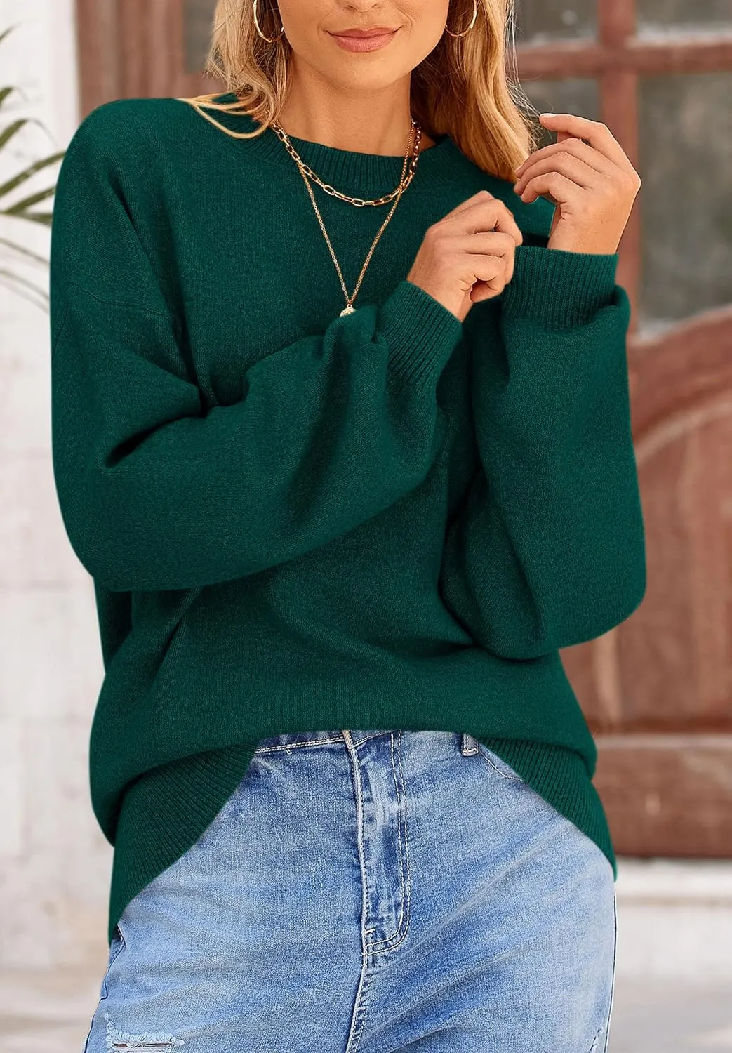 PRETTYGARDEN Women's Winter Sweaters Casual Crew Neck Long Sleeve Pullover Ribbed Knit Loose Fit Sweater Tops