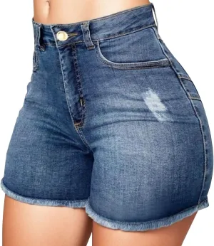 Ripped Jean Shorts for Women High Waisted Stretchy Plus Size Denim Distressed Jeans Sports Ripped Shorts