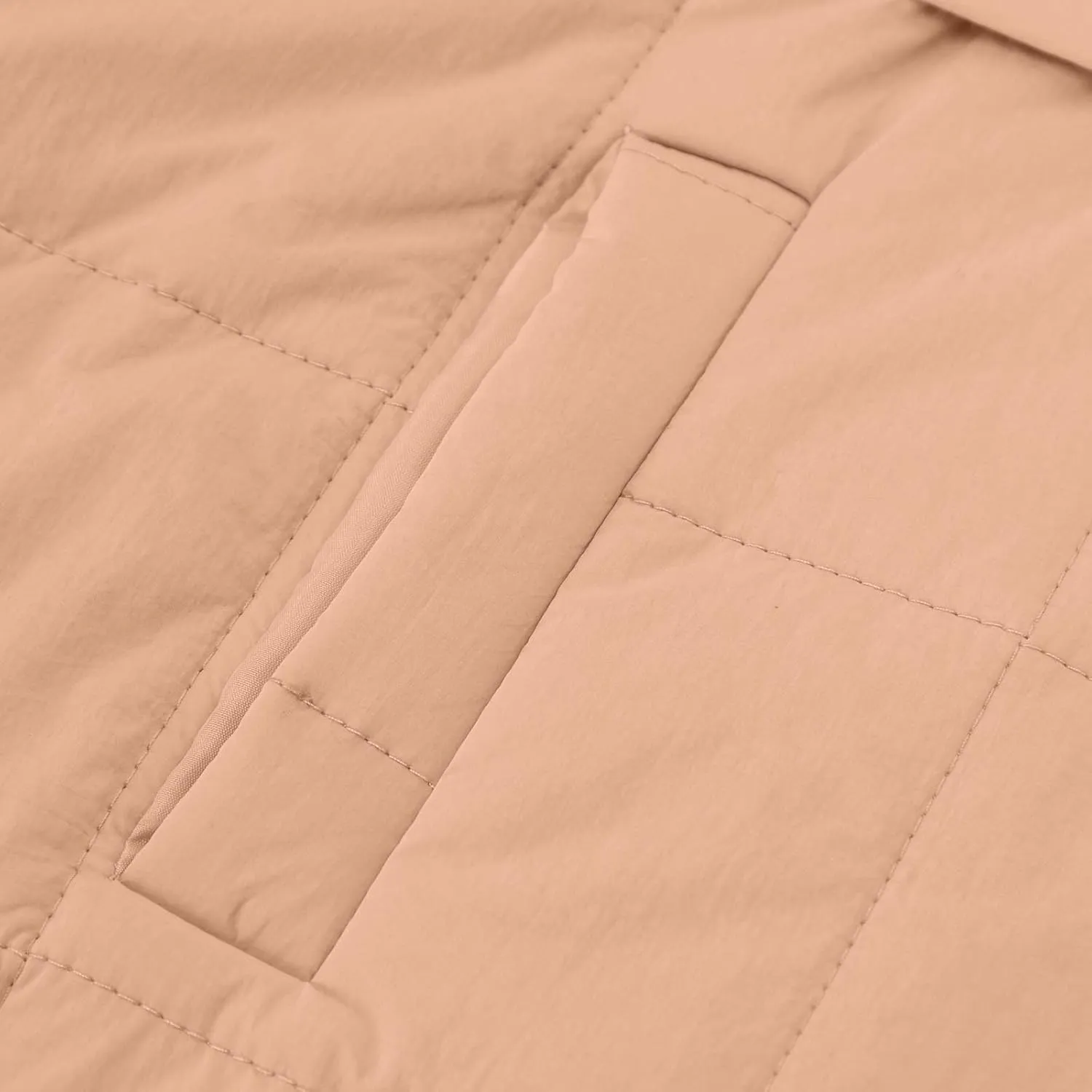 RKSTN Women Quilted Pullover Puffer Jacket Loose Hooded Coats Winter Warm Lightweight Outerwear with Pockets