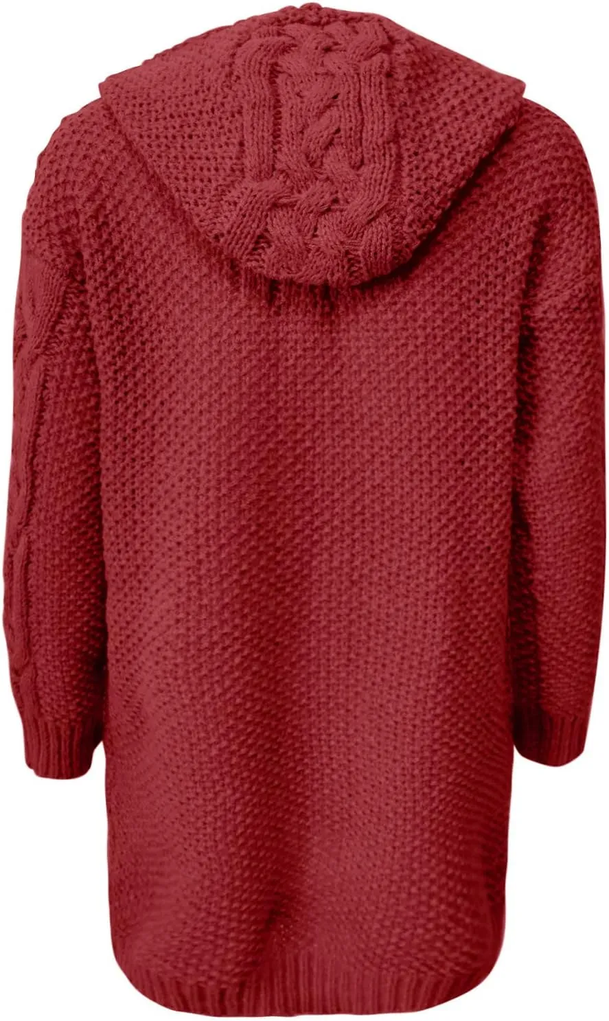 RKSTN Womens Cable Knit Sweater Coats Open Front Cardigan Sweaters Long Button Hoodie Jackets 2025 Warm Fall Winter Outerwear