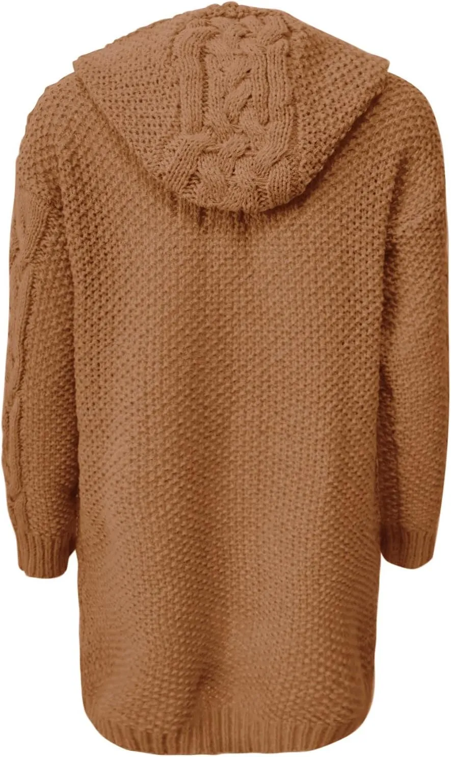 RKSTN Womens Cable Knit Sweater Coats Open Front Cardigan Sweaters Long Button Hoodie Jackets 2025 Warm Fall Winter Outerwear