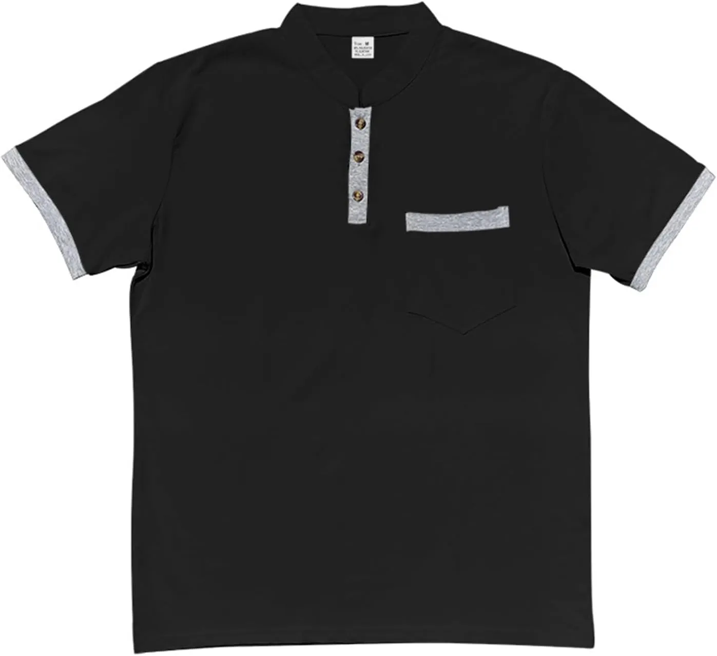 Short Sleeve Henley Shirts for Men Classic Button V Neck Tshirt Outdoor Casual Trendy Spring Tee Tops with Pocket