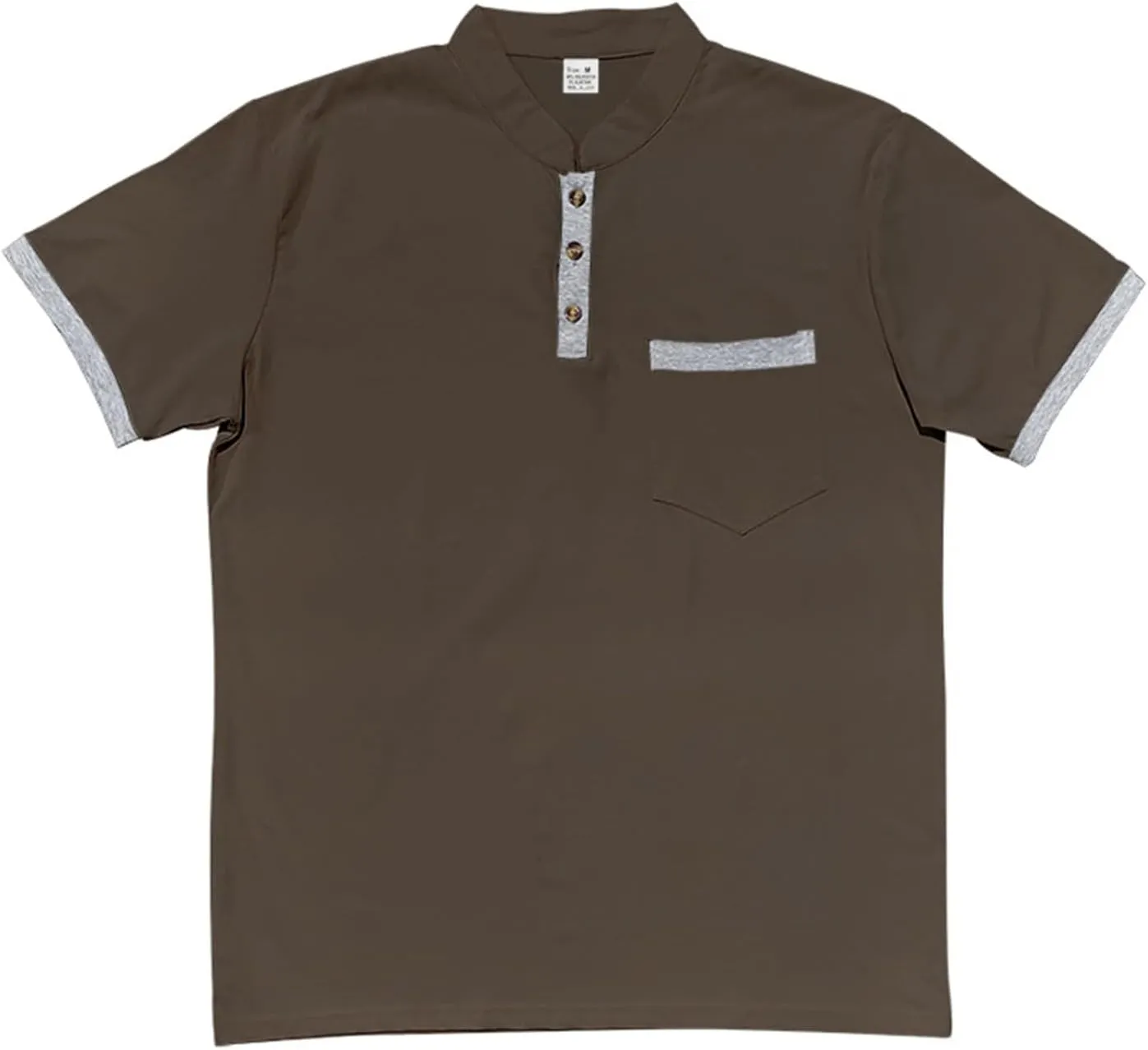 Short Sleeve Henley Shirts for Men Classic Button V Neck Tshirt Outdoor Casual Trendy Spring Tee Tops with Pocket