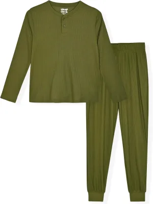 Sleep On It Boys Pajama Set for Kids Sleepwear Clothing Set- 2 Piece Hacci Pajama Pants Sets